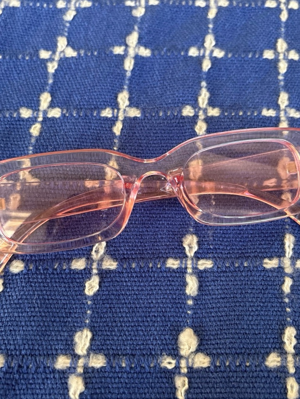 Transparent Pink Rectangle Sunglasses - Women Accessories